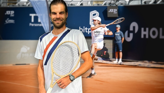 Alexander Eckmayr founded the Faelcon Rackets brand, which stands for sustainable tennis rackets. (Bild: Krone KREATIV/Faelcon Rackets, Faelcon Rackets/Markus Wenzel)