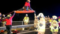 Die Bergung des Verletzten gestaltete sich etwas schwieriger.