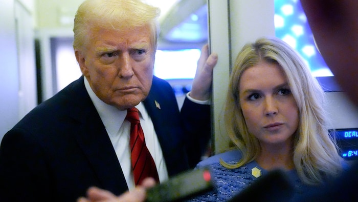 Leavitt und Trump sind ein eingeschworenes Team.
