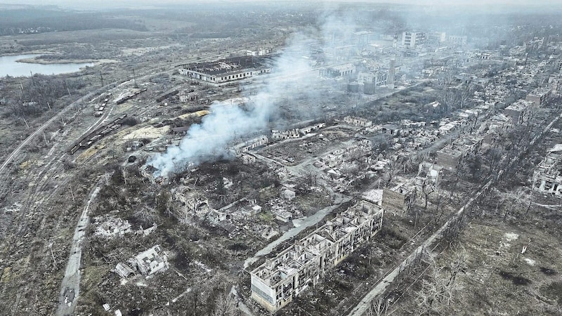 Auch die Kleinstadt Tschasiw Jar ist in russische Hände gefallen. (Bild: AFP)