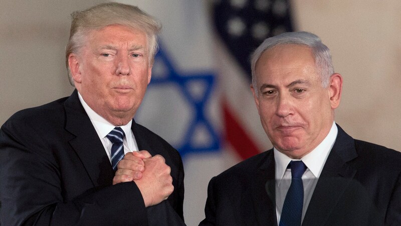 Israel's right-wing nationalist Prime Minister Benjamin Netanyahu and US President Donald Trump in 2017. (Bild: AP)