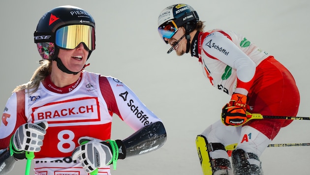 Cornelia Hütter (l.) and Manuel Feller (r.) were among the biggest medal hopes for red-white-red. (Bild: GEPA)