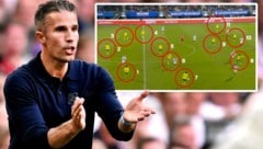 Robin van Persie wunderte sich über die Aufstellung des Gegners. (Bild: AFP, twitter, krone.at-mrgrafik)