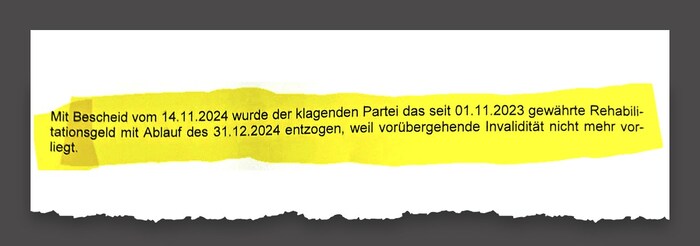 Vor allem gegen den Verlust des Rehagelds soll nun mithilfe der Arbeiterkammer gerichtlich ...