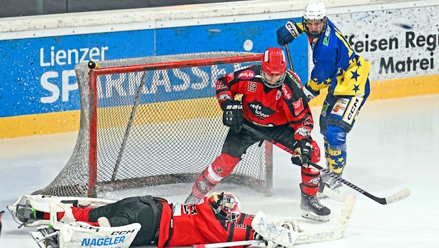 Unterlercher (center) and Lienz threw everything into it. (Bild: Sobe Hermann)