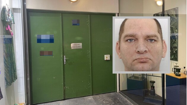 The green gate leads to the inner courtyard of the building in Vienna's third district. The police are now appealing for witnesses. (Bild: LPD Wien)