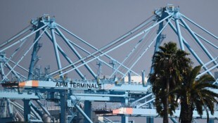 Schiffscontainer in Los Angeles