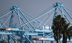 Schiffscontainer in Los Angeles