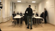 Der angeklagte Polizist war vor dem Schöffensenat sichtlich nervös