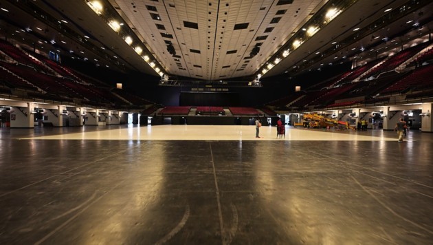 The multifunctional halls D &amp; E can be individually tailored to the wishes of the event organizers. (Bild: krone.tv)