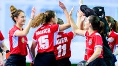 Großer Jubel bei Österreichs Hockey-Frauen (Bild: Worldsportpics/Frank Uijlenbroek)