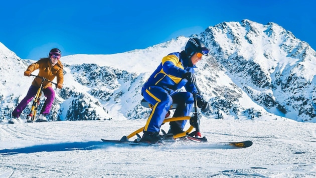 Snowbiking in Obertauern. A big smile and lots of fun are guaranteed. (Bild: Wallner Hannes)