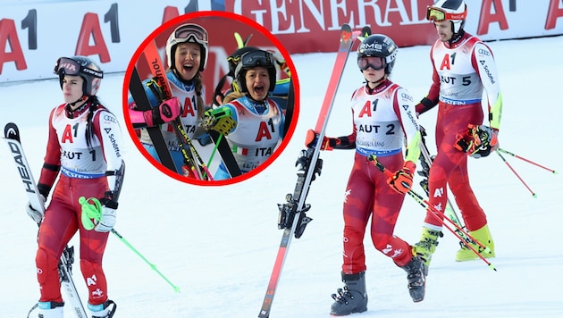 Austria remains without a medal in the parallel competition - Italy celebrates gold (Bild: Krone KREATIV/GEPA pictures)