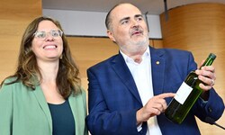 Anja Haider-Wallner und Hans Peter Doskozil beim Auftakt der Koalitionsgespräche