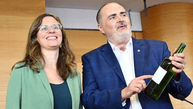 Anja Haider-Wallner and Hans Peter Doskozil at the start of the coalition talks (Bild: HANS KLAUS TECHT)