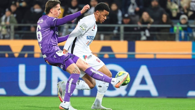 Fally Mayulu celebrated his Sturm debut in the Cup against Austria. (Bild: GEPA/GEPA pictures)