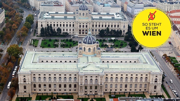 Das Kunsthistorische und das Naturhistorische in Wien – ein „amerikanisches“ und ein „deutsches“ Museum (Bild: Krone KREATIV/Clemens Groh)