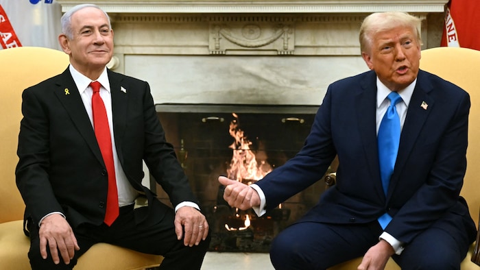 Israels Regierungschef Benjamin Netanyahu mit US-Präsident Donald Trump