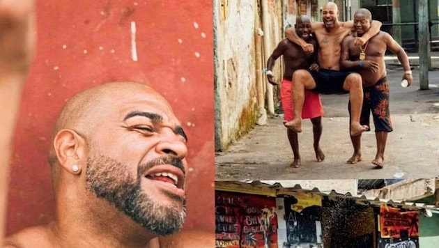 Adriano lebt nach seiner Karriere und Eskapaden wieder in den Favelas. (Bild: Krone)