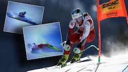 Schreckmoment mit bitteren Folgen für Ricarda Haaser im WM-Super-G. (Bild: AP/ASSOCIATED PRESS, Screenshot/ORF)