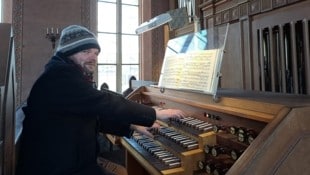 Martin Lehmann an der Orgel in der Johanneskirche in Klagenfurt. (Bild: Christina Natascha Kogler)