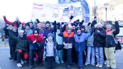 Die MS Faistenau bastelte ein eigenes Transparent und machte sich nach Saalbach auf.