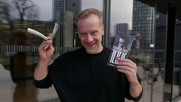 Murderous story: Sweeney Todd, played by Max Niemeyer, is a vengeful London barber. (Bild: Farbwerk, Liz Blur)