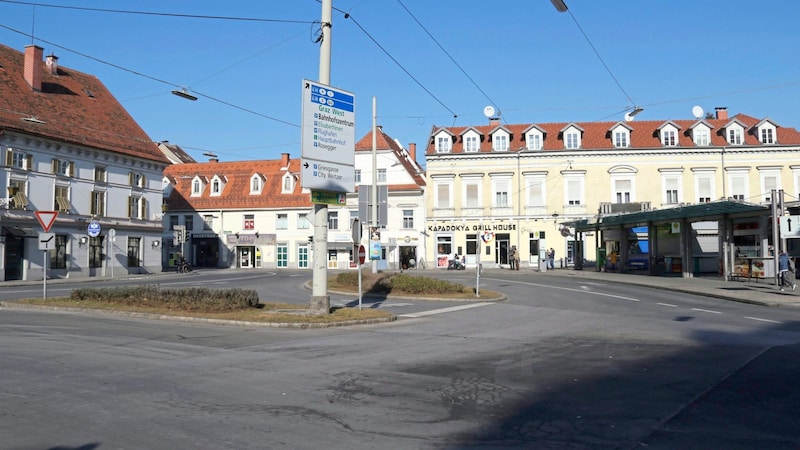 More greenery and shaded recreational areas are to make the desolate Griesplatz more attractive. (Bild: Jauschowetz Christian)