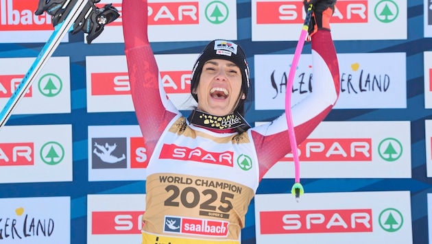 Super-G-Weltmeisterin Stephanie Venier (Bild: Pail Sepp)