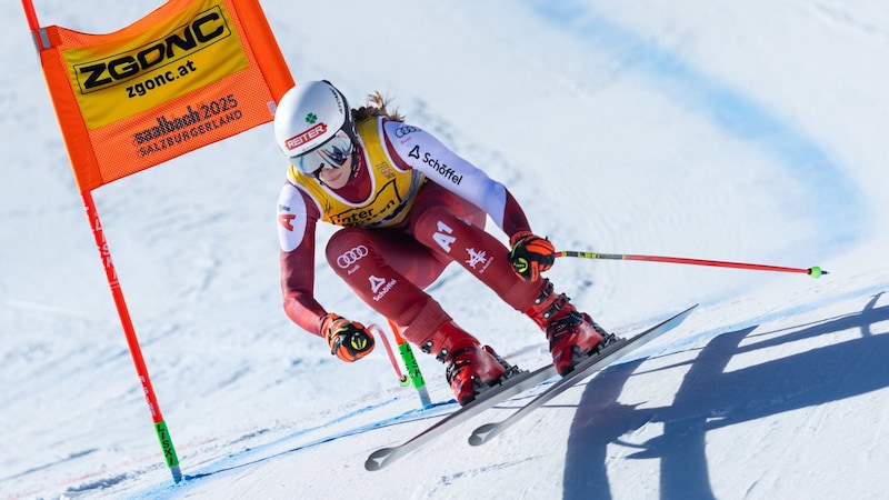 Mirjam Puchner is attacking in Saalbach today - she has her sights firmly set on the 2026 Olympics. (Bild: GEPA/GEPA pictures)