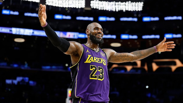 Lakers-Star LeBron James (Bild: AFP/APA/Getty Images via AFP/GETTY IMAGES/RONALD MARTINEZ)