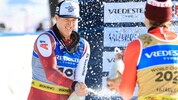 Raphael Haaser jubelt über WM-Silber.