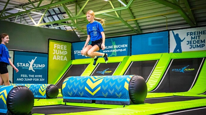 Auf 3000 Quadratmetern geht es im Star Jump Oberwart hoch hinaus.
