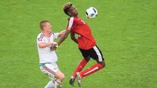 Kleinheisler (li.) einst im EM-Duell mit David Alaba. (Bild: GEPA/GEPA pictures)