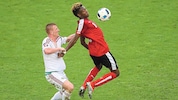 Kleinheisler (li.) einst im EM-Duell mit David Alaba.
