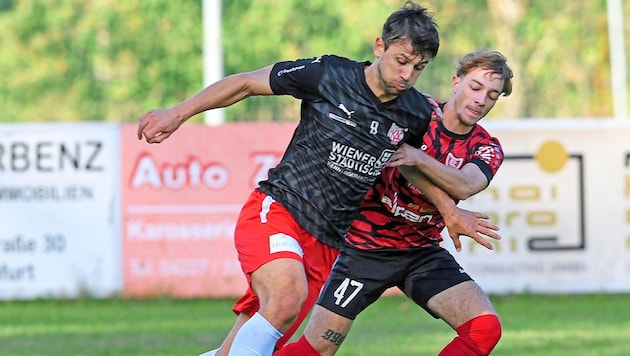 Mihret Topcagic (left) remains loyal to the KAC. (Bild: Sobe Hermann/Ersteller : Hermann Sobe , 9232 Rosegg, Urheberrecht , Credit -Photo by Medienservice HS H.Sobe)