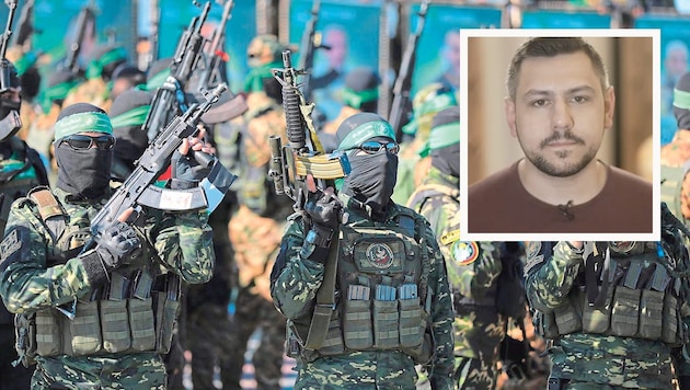 Terror investigations are underway in Vienna and the UK against Richard Medhurst, a well-known critic of Israel. The suspicion leads to Hamas. (Bild: Krone KREATIV/@richimedhurst, www.viennareport.at)