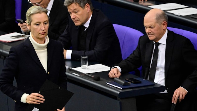 Friedrich Merz's CDU and Alice Weidel's AfD will emerge victorious from the German elections - but they do not want to form a coalition. (Bild: AFP)