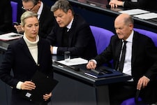 Die CDU von Friedrich Merz und Alice Weidels AfD werden als Sieger aus der deutschen Wahl hervorgehen – miteinander koalieren wollen sie aber nicht. (Bild: AFP)