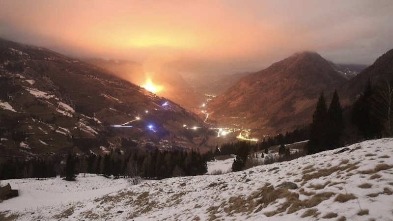 Dieses Foto ist um 22 Uhr auf der Lorenzalm mit Blick nach Norden entstanden. (Bild: AFKDO Oberes Mölltal)