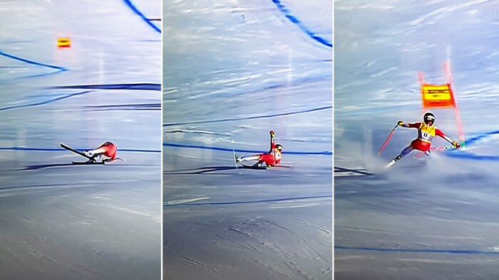 Lara Gut-Behrami verlor kurz vor dem Ziel die Balance.