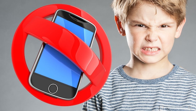 Kärntens Volksschüler müssen sich in den Bildungseinrichtungen künftig von ihren Smartphones verabschieden. (Bild: thinkstockphotos.com, krone.at-Grafik)