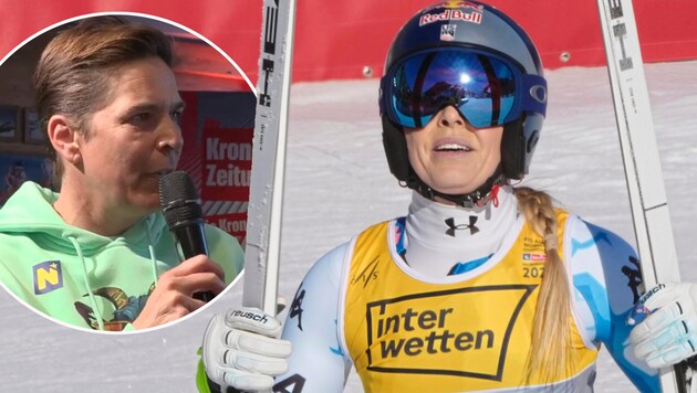 Michael Dorfmeister (left) talks about Lindsey Vonn. (Bild: Sepp Pail)