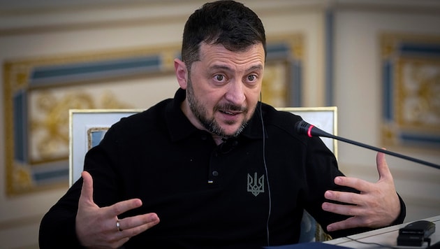 Ukrainian President Volodymyr Zelenskyi is hoping for further aid from Washington and is offering important raw materials in return. (Bild: APA/AP)