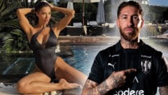 Sergio Ramos unterschieb vor wenigen Tagen bei Monterrey, seine Ehefrau Pilar Rubio wird ihn auf dem Abenteuer allerdings nicht begleiten. (Bild: APA/AFP/Monterrey Rayados Football Club/Handout, Instagram/pilarrubio, Photoshop)