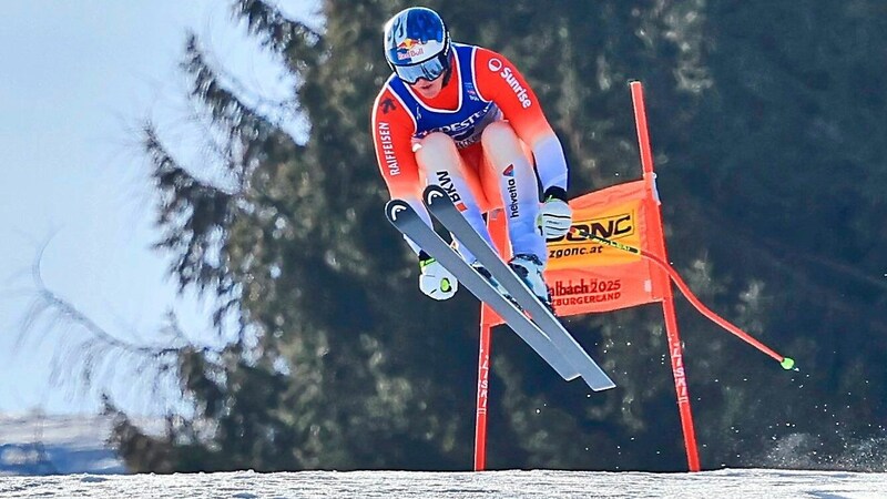 Der Schweizer Franjo von Allmen raste in dieser Saison dreimal auf Platz zwei. (Bild: Birbaumer Christof)