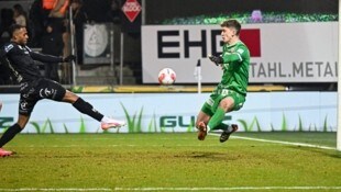 GAK-Keeper Florian Wiegele hielt und hielt, war Mann des Spiels gegen Altach. (Bild: GEPA/GEPA pictures)