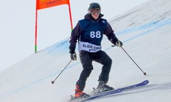 Christoph Freund war als Rutscher bei der Herren-Abfahrt im Einsatz.