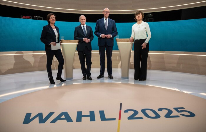 Das 90-minütige Duell bei den öffentlich-rechtlichen TV-Sendern ARD und ZDF zur besten Sendezeit ...