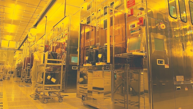 This is what it looks like in a TSMC chip factory in Taiwan. (Bild: Taiwan Semiconductor Manufacturing Company (TSMC))